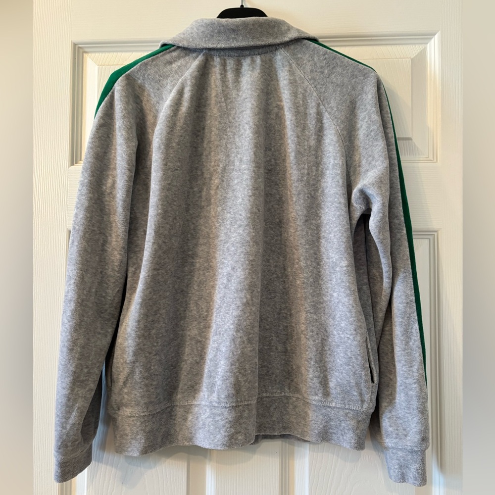 Stranger Things Gray Zip-Up Jacket with Green Lettering and pockets size M - Picture 3 of 6